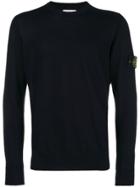Stone Island Crew Neck Knitted Jumper - Blue