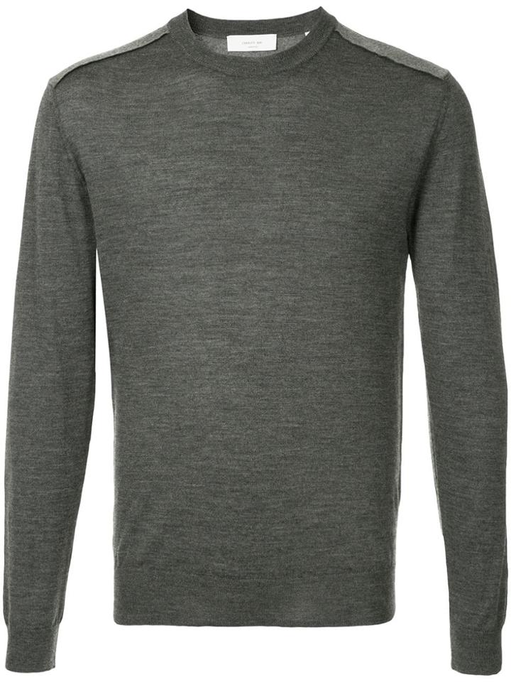 Cerruti 1881 Long-sleeve Fitted Sweater - Grey