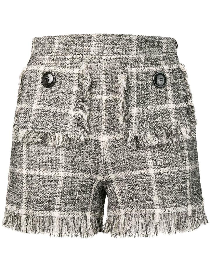 Elisabetta Franchi Tweed Shorts - Black