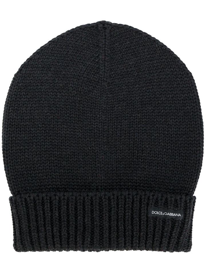Dolce & Gabbana - Ribbed Beanie - Men - Virgin Wool - One Size, Grey, Virgin Wool
