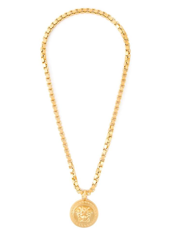 Versace Medusa Pendant Necklace, Men's, Metallic, Metal Other