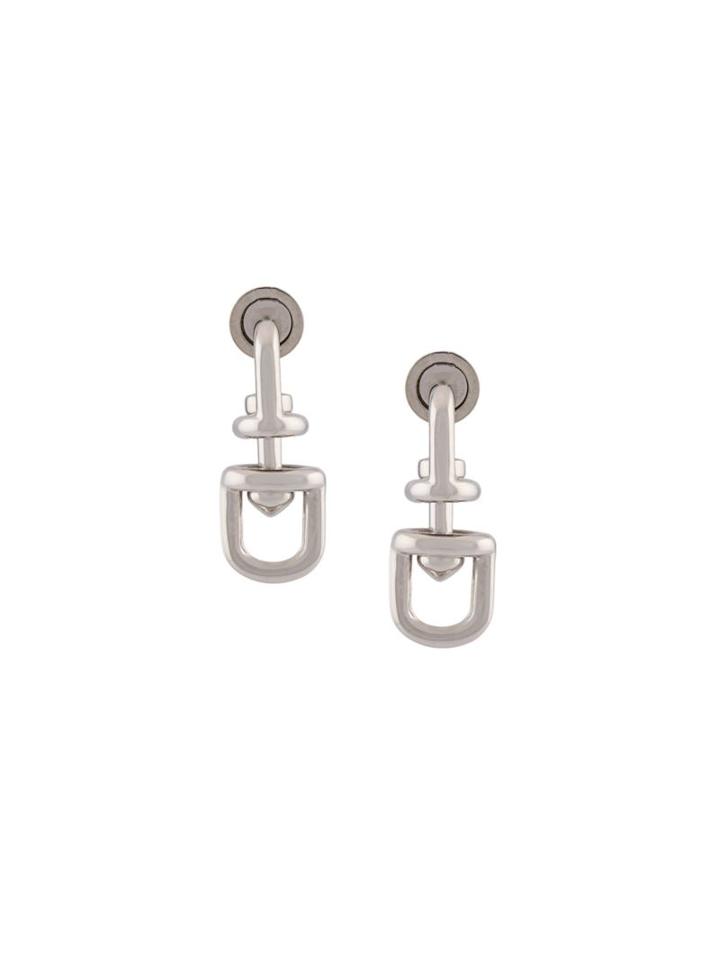 Eddie Borgo Small Chain Link Earrings, Women's, Metallic