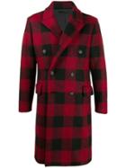 Fortela Checked Coat - Red