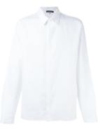 Ann Demeulemeester Concealed Placket Shirt, Men's, Size: Xs, White, Cotton/linen/flax