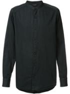 Neuw Band Collar Shirt, Men's, Size: Medium, Black, Cotton