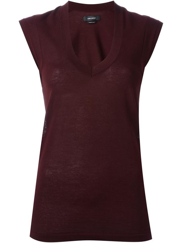 Isabel Marant 'shana' Tank Top, Women's, Size: 36, Red, Cotton/polyamide