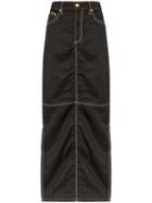 Eytys Contrast Stitch Maxi Skirt - Black