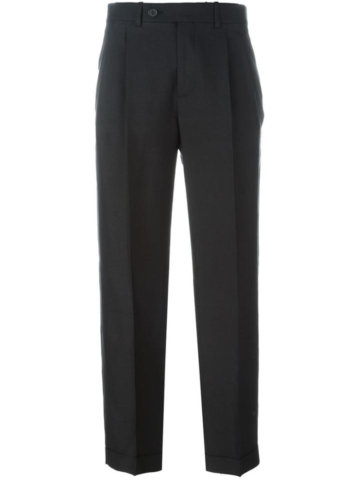 Maison Margiela Classic Tailored Trousers, Women's, Size: 40, Black, Silk/cotton