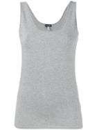 Armani Jeans - Classic Tank Top - Women - Cotton/spandex/elastane - 40, Grey, Cotton/spandex/elastane