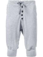 Greg Lauren Drop-crotch Tapered Shorts