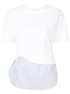 3.1 Phillip Lim Gathered Detail Layered T-shirt - White