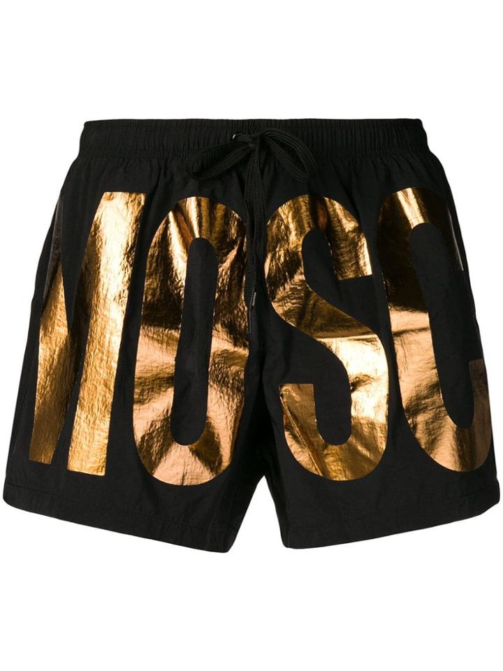 Moschino Logo Swim Shorts - Black