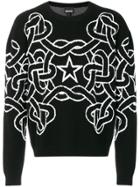 Just Cavalli Starr Printed Sweatshirt - Black
