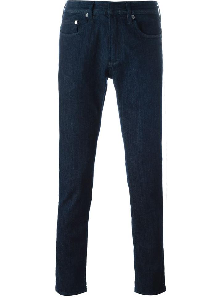 Neil Barrett Slim Fit Jeans, Men's, Size: 32, Blue, Cotton/spandex/elastane