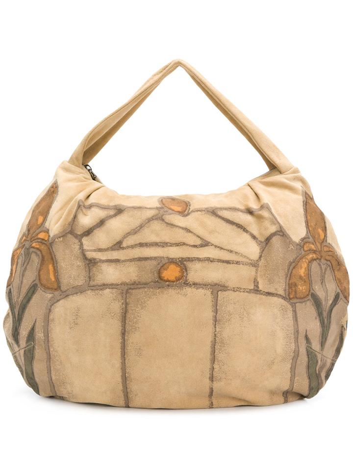 Marni Vintage Abstract Print Shoulder Bag - Nude & Neutrals