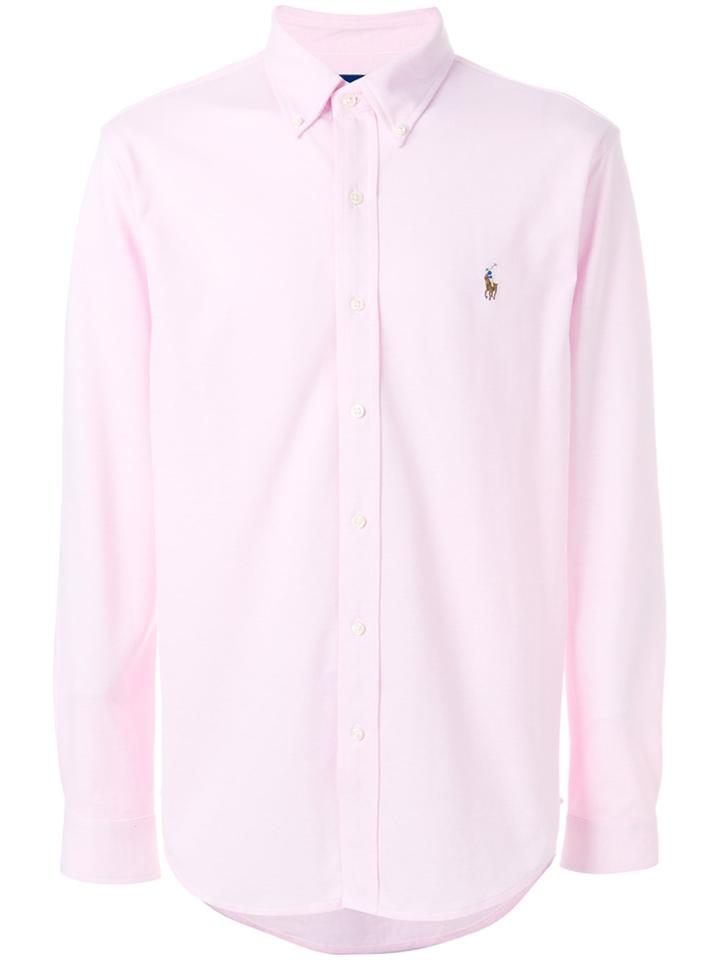 Polo Ralph Lauren Long Sleeved Logo Shirt - Pink & Purple