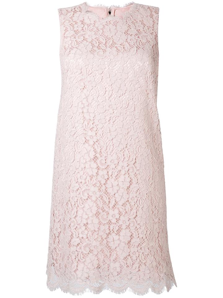 Dolce & Gabbana Lace Fitted Dress - Pink & Purple