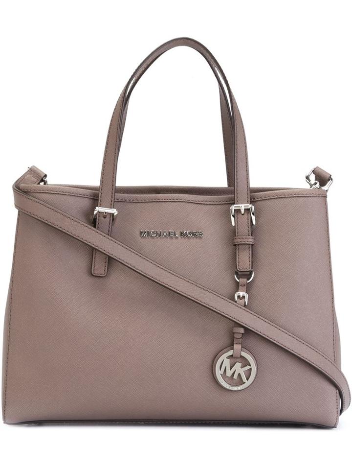 Michael Michael Kors Medium 'jet Set Travel' Tote, Women's, Brown, Leather