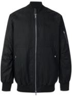 Odeur Oversized Frame Print Bomber Jacket, Adult Unisex, Size: Small, Black, Cotton/polyamide