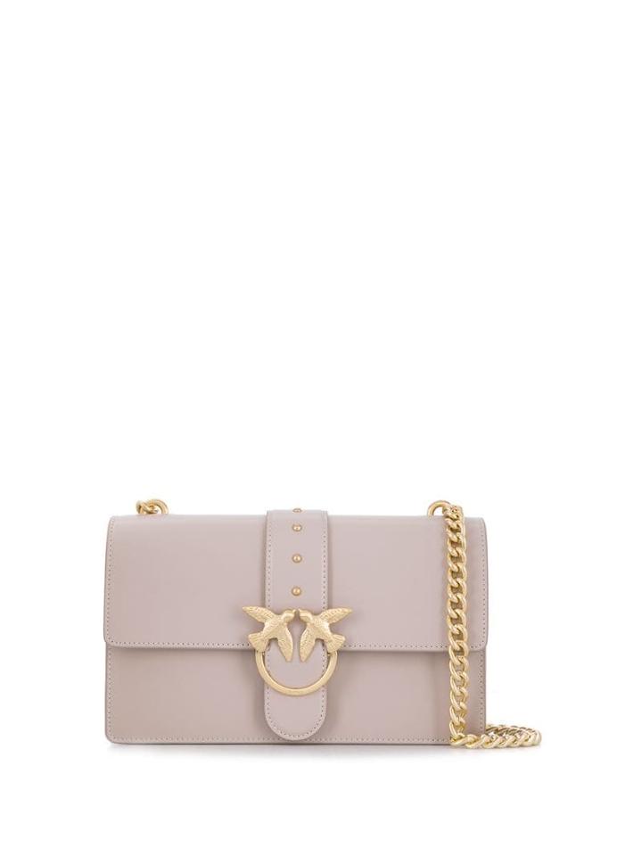 Pinko Bird Details Shoulder Bag - Neutrals