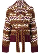 See By Chloé Knitted Belted Cardigan - Brown