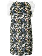 Giuseppe Di Morabito Patterned Ruffle Sleeve Dress - Black
