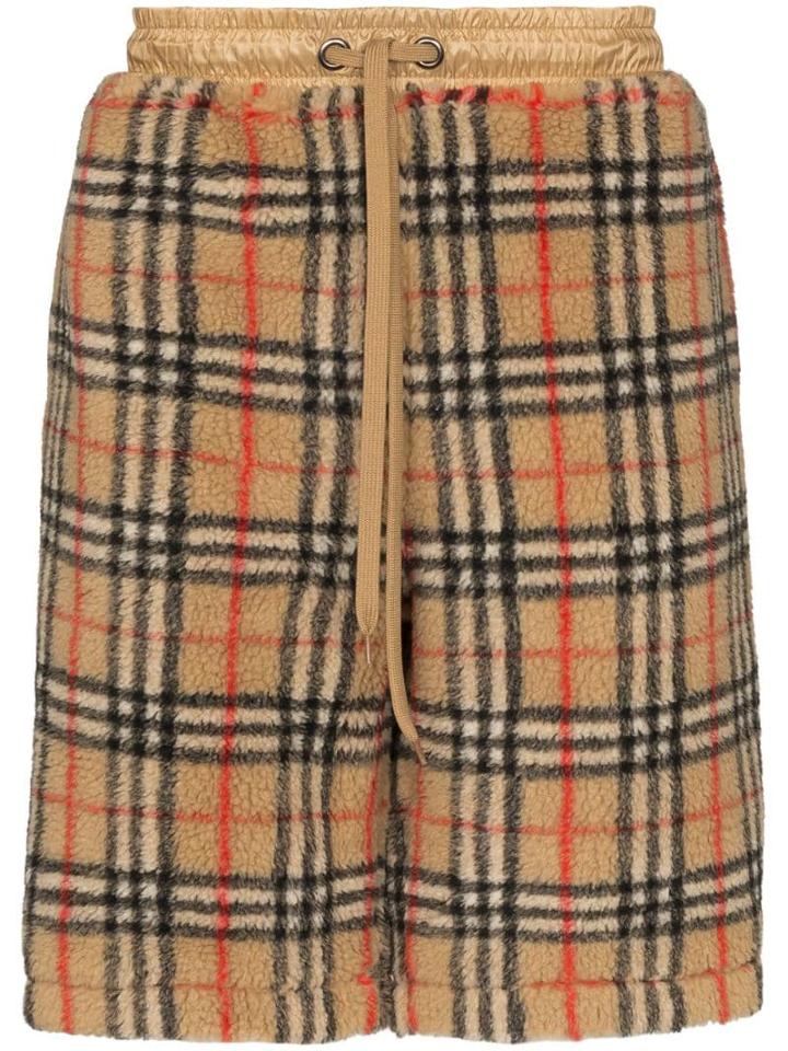 Burberry Vintage Check Fleece Shorts - Brown