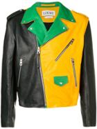 Loewe Colourblock Biker Jacket - Black