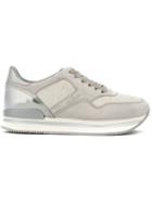 Hogan Lace-up Sneakers, Women's, Size: 36.5, Grey, Suede/nylon/rubber