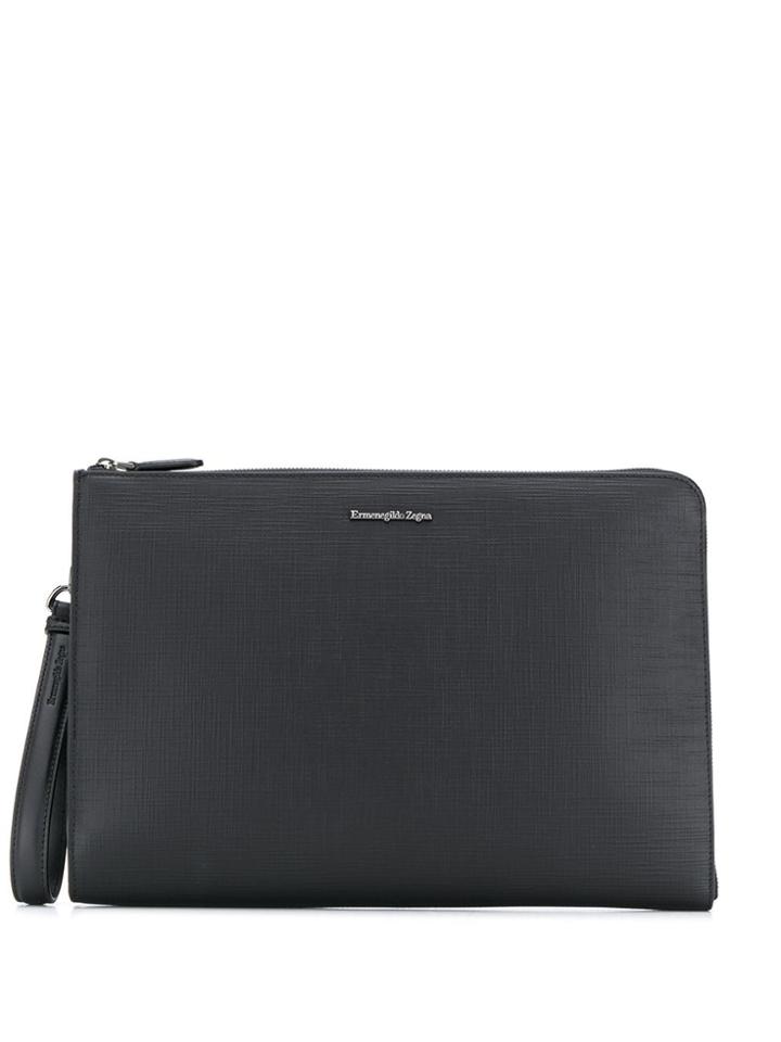 Ermenegildo Zegna Pochette Pelle - Black