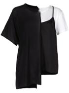 Y's Contrast Jersey Top - Black