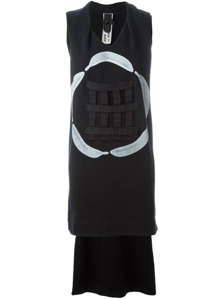 Bernhard Willhelm 'bananas' Draped Rear Dress, Women's, Size: Medium, Black, Cotton/polyester