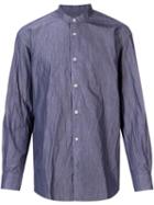 En Route - Band Collar Shirt - Men - Cotton/nylon - 2, Blue, Cotton/nylon