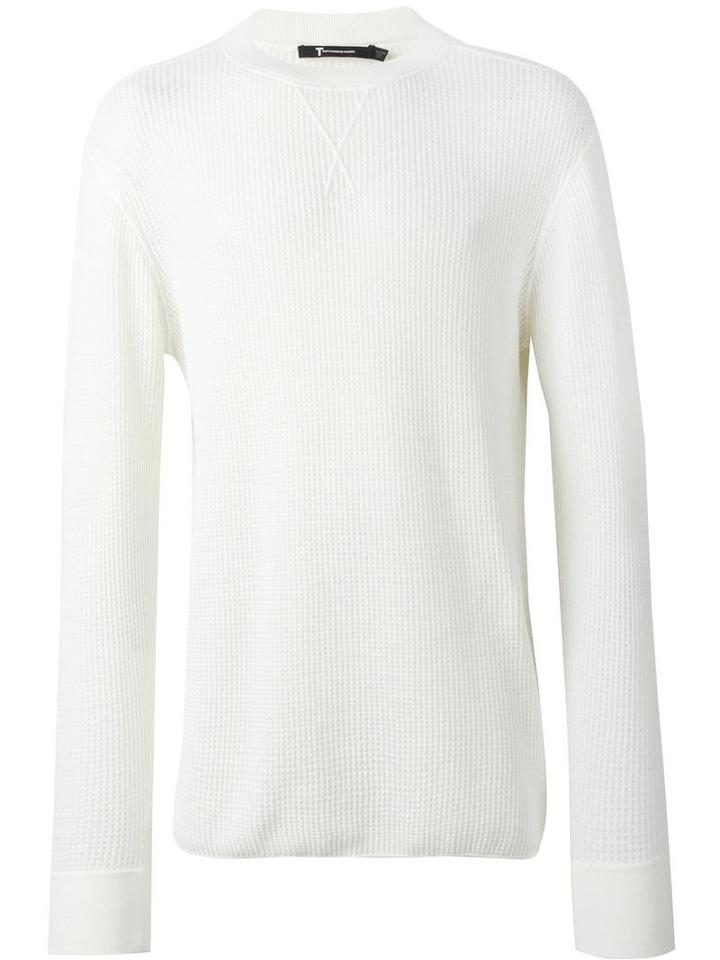 T By Alexander Wang Textured T-shirt, Men's, Size: Large, White, Cotton