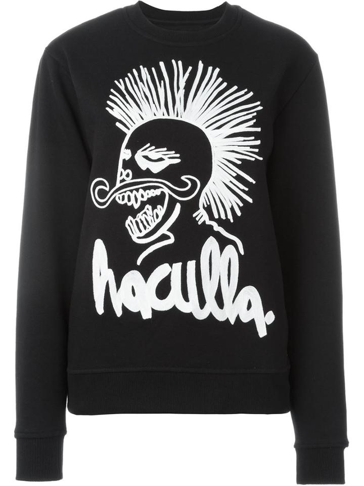 Haculla Embroidered Doodle Sweatshirt, Women's, Size: S, Black, Cotton/polyester
