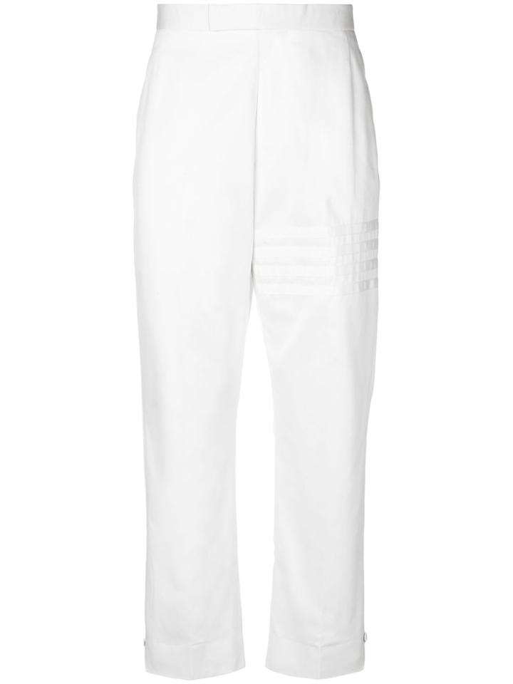 Thom Browne Cotton Twill Side Seam Classic Trouser - White
