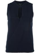 Rag & Bone Slit Chest Tank Top - Blue