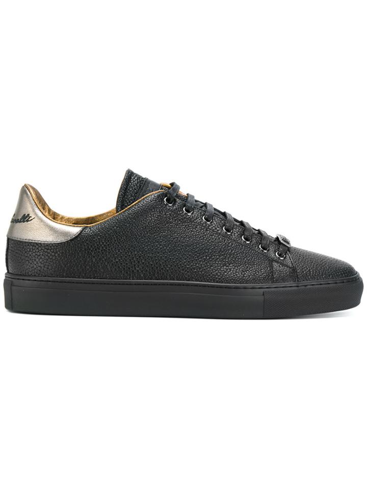 Roberto Cavalli Contrast Heel Sneakers - Black