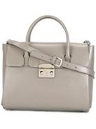 Furla - Double Handles Tote - Women - Leather - One Size, Grey, Leather