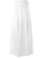 Chloé Guipure Seersucker Skirt, Women's, Size: 38, White, Silk/polyester