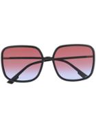 Dior Eyewear Stellaire1 Oversized Frame Sunglasses - Black