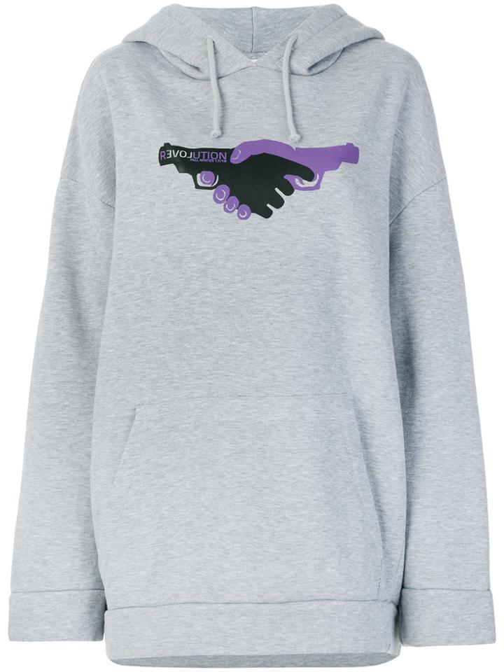 Circus Hotel Oversized Hoodie Dress - Grey