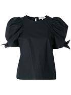Sea Puff Tie Sleeves T-shirt - Black