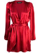 Reformation Nora Satin Dress - Red
