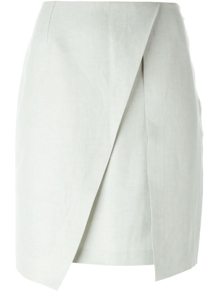 Romeo Gigli Vintage Pleat Detail Skirt - Grey