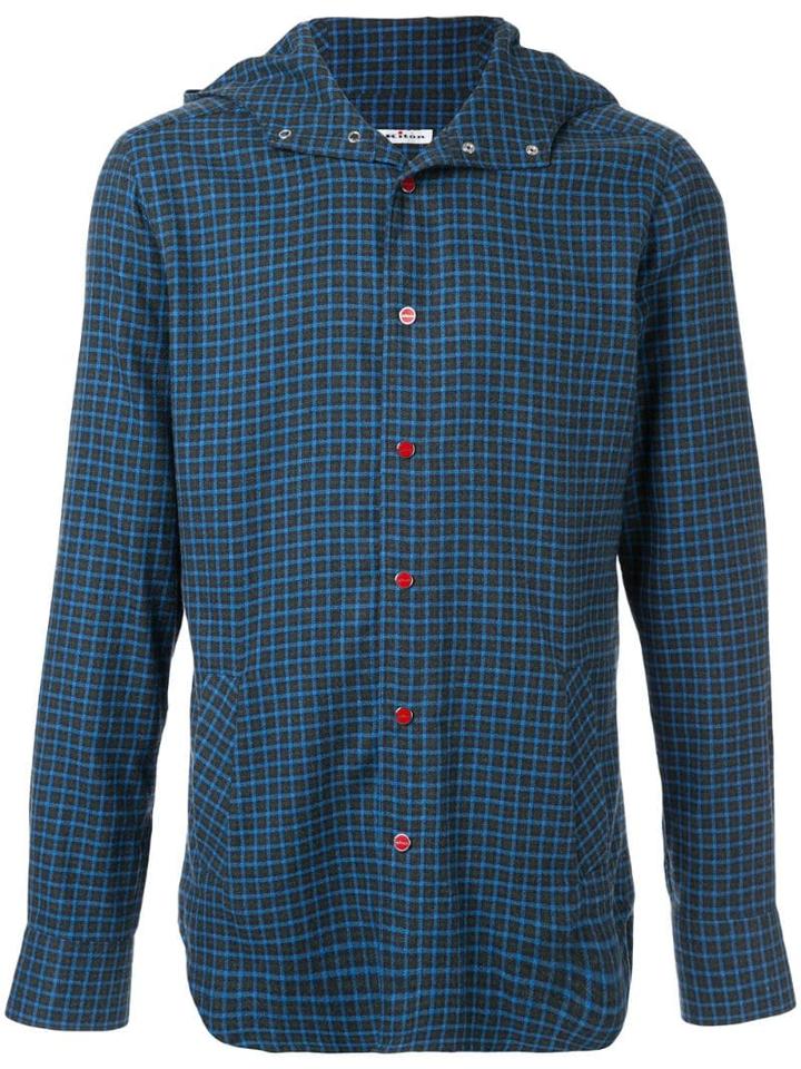 Kiton Mariano Hooded Shirt - Blue