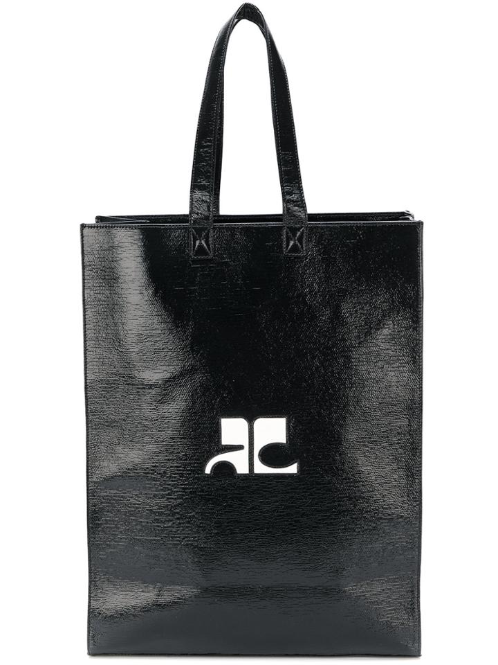 Courrèges Rectangular Shopping Bag - Black