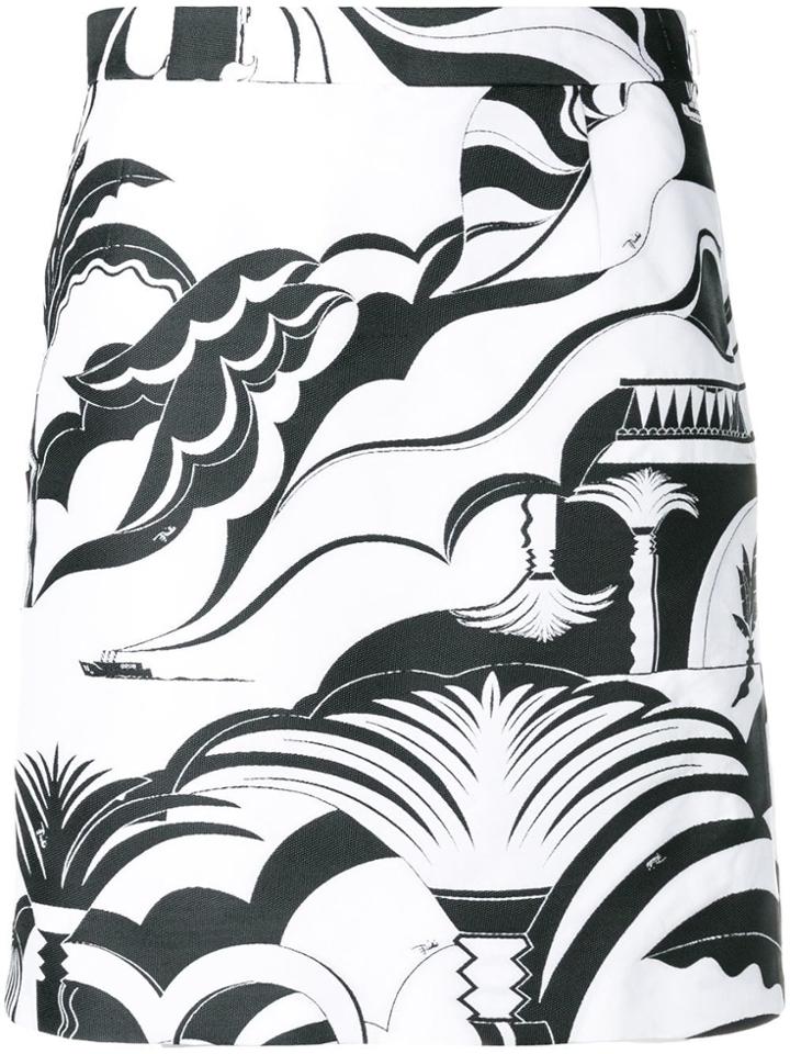 Emilio Pucci La Villa Jacquard Skirt - White