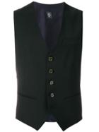 Eleventy Tailored Fitted Waistcoat - Black