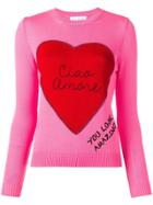 Giada Benincasa 'ciao Amore' Patch Sweater - Pink